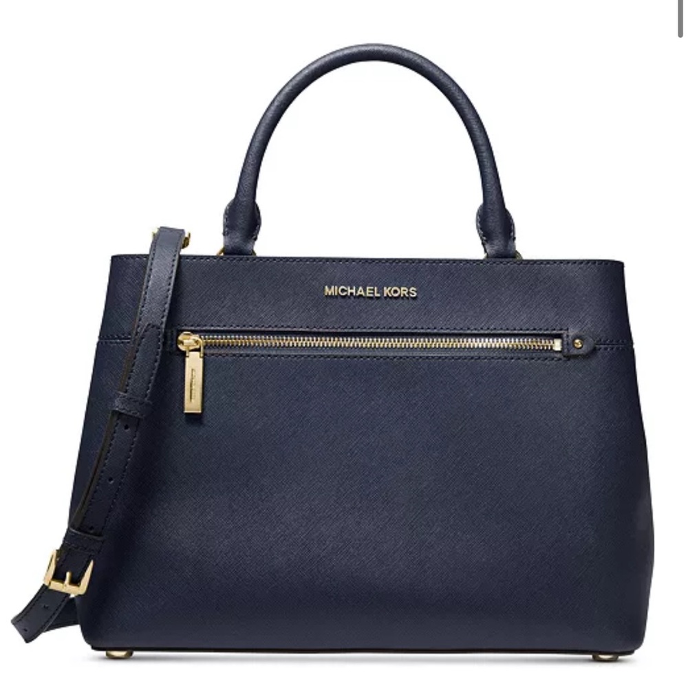 Michael Kors Hailee Crossgrain Leather Satchel